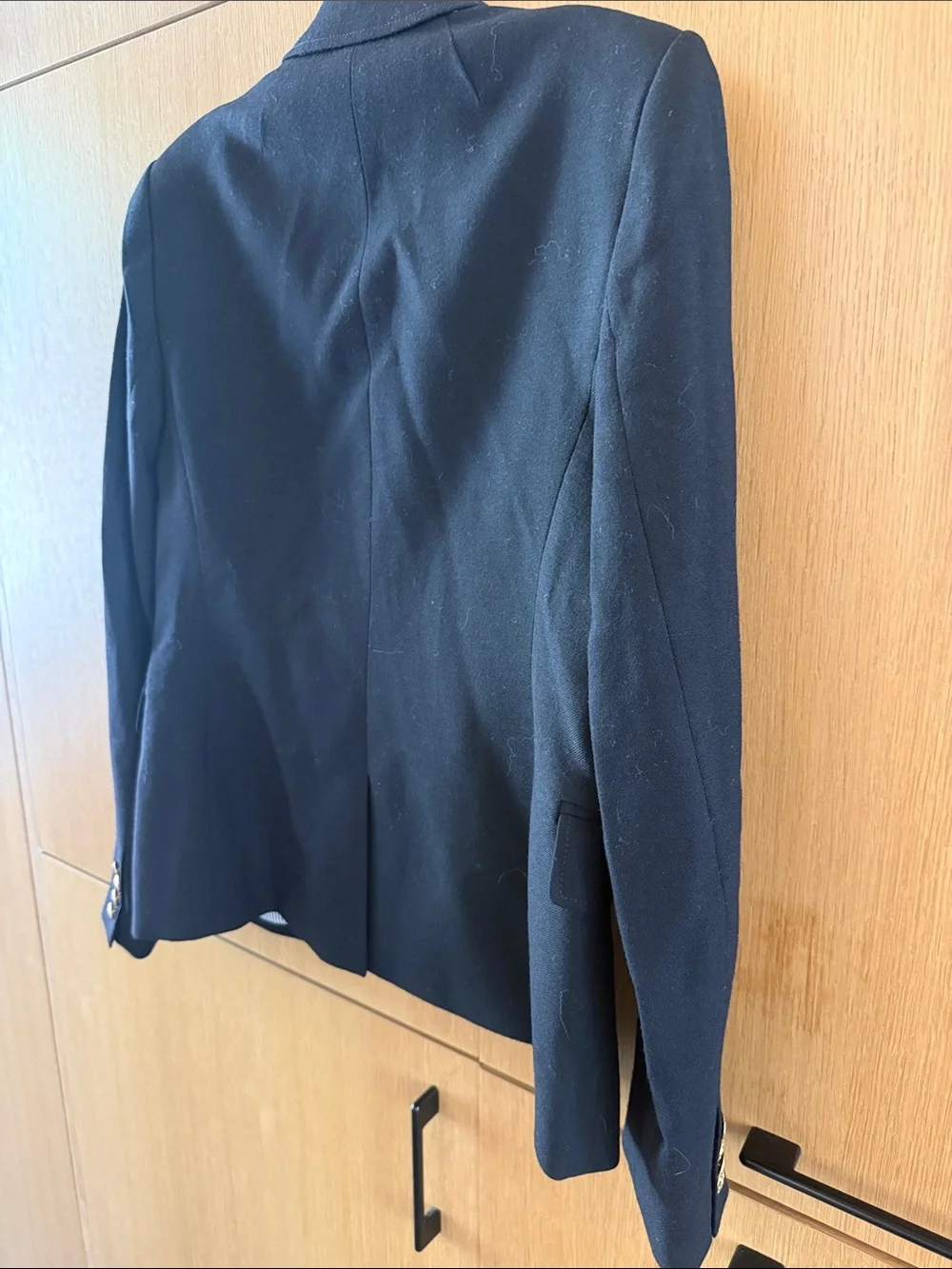 J. Crew Schoolboy Black Wool Blazer Jacket Gold Buttons Size 8